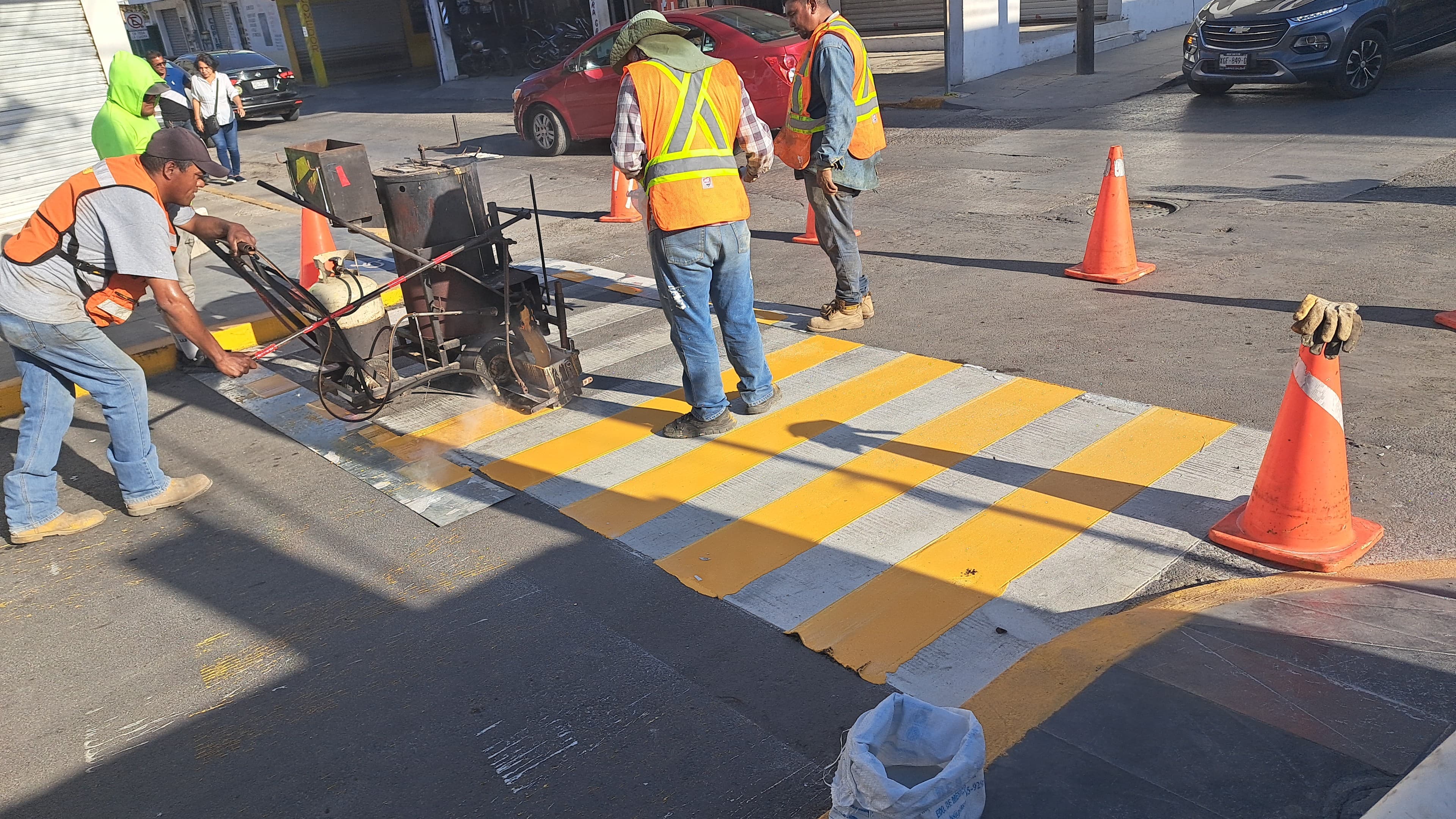 Road marking and line painting